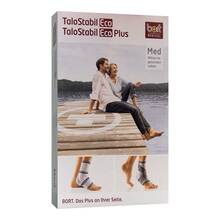 Abbildung: Bort Talostabil Eco Sprunggelenk Bandage L schwarz 1 St, Bandage PZN 09444359 