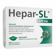 Abbildung: Hepar-SL 320 mg Hartkapseln 100 St, Hartkapseln PZN 09530449 