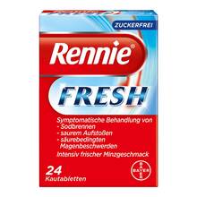 Abbildung: Rennie Fresh Kautabletten 24 St, Kautabletten PZN 09543481 