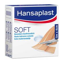 Abbildung: HANSAPLAST Soft Pflaster 4 cmx5 m Rolle 1 St, Pflaster PZN 09678063 