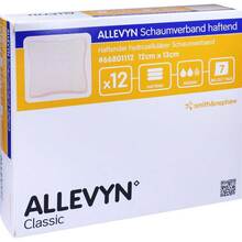 Abbildung: ALLEVYN Schaumverband 12x13 cm haftend 12 St, Verband PZN 09686559 