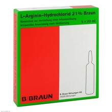 Abbildung: L-Arginin-Hydrochlorid 21% Elek.-Konzentrat Infusionsl. 5X20 ml, Infusionslösungskonzentrat PZN 09704010 