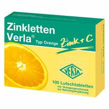Abbildung: Zinkletten Verla Orange Lutschtabletten 100 St, Lutschtabletten PZN 09704820 
