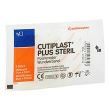Abbildung: Cutiplast Plus steril 5x7 cm Verband 1 St, Verband PZN 09755734 