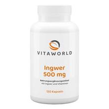 Abbildung: INGWER KAPSELN 500 mg 120 St, Kapseln PZN 09771503 