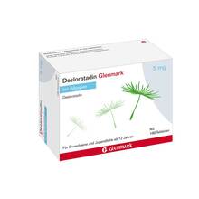 Abbildung: Desloratadin Glenmark 5 mg Tabletten 100 St, Tabletten PZN 09782961 