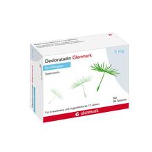 Abbildung: Desloratadin Glenmark 5 mg Tabletten 50 St, Tabletten PZN 09782984 