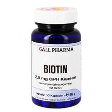 Abbildung: Biotin 2,5 mg Gph Kapseln 60 St, Kapseln PZN 09786723 