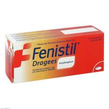 Abbildung: Fenistil Dragees 50 St, Überzogene Tabletten PZN 09887743 