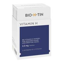 Abbildung: Bio-H-Tin Vitamin H 2,5 mg für 2x12 Wochen Tabletten  2X84 St, Tabletten PZN 09900455 