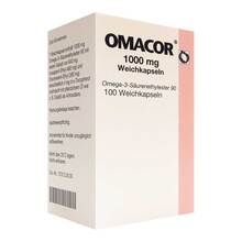 Abbildung: Omacor 1.000 mg Weichkapseln 100 St, Weichkapseln PZN 09916628 