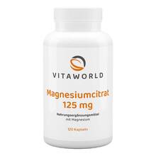 Abbildung: Magnesiumcitrat 125 mg Kapseln 120 St, Kapseln PZN 09942376 