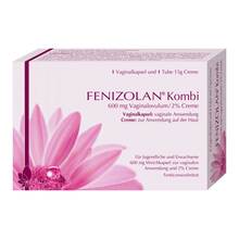 Abbildung: Fenizolan Kombi 600 mg Vaginalovulum + 2% Creme 1 P, Kombipackung PZN 10032461 