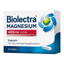 Abbildung: Biolectra Magnesium 400 mg ultra Kapseln 20 St, Kapseln PZN 10043625 
