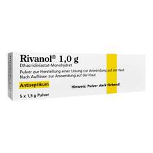 Abbildung: Rivanol 1,0 g Pulver 5 St, Pulver PZN 10056616 