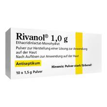 Abbildung: Rivanol 1,0 g Pulver 10 St, Pulver PZN 10056622 
