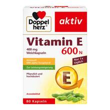 Abbildung: Doppelherz aktiv Vitamin E 600 N Weichkapseln 80 St, Weichkapseln PZN 10057828 