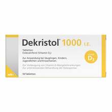 Abbildung: Dekristol 1.000 I.E. Tabletten 50 St, Tabletten PZN 10068944 