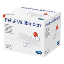 Abbildung: Peha-Mullbinde 10 cmx4 m 20 St, Binden PZN 10069263 