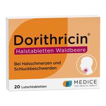 Abbildung: Dorithricin Halstabletten Waldbeere 20 St, Lutschtabletten PZN 10078411 