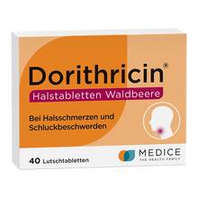 Abbildung: Dorithricin Halstabletten Waldbeere 40 St, Lutschtabletten PZN 10078428 
