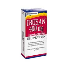 Abbildung: Ibusan 400 mg Filmtabletten 20 St, Filmtabletten PZN 10090760 