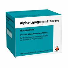 Abbildung: Alpha-Lipogamma 600 mg Filmtabletten 100 St, Filmtabletten PZN 10109146 