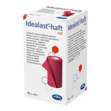 Abbildung: Idealast-haft color Binde 10 cmx4 m rot 1 St, Binden PZN 10109459 