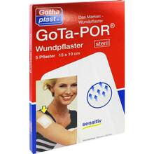 Abbildung: GOTA-POR Wundpflaster steril 100x150 mm 5 St, Pflaster PZN 10124890 