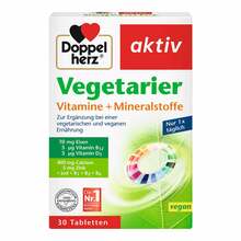 Abbildung: Doppelherz Vegetarier Vitamine + Mineralstoffe aktiv 30 St, Tabletten PZN 10177082 