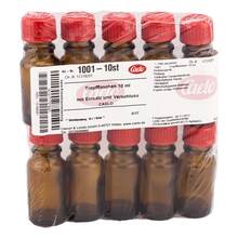 Abbildung: Tropfflasche 10 ml braun mit Einsatz + Verschluss 10 St, Flaschen PZN 10189381 