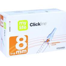 Abbildung: MYLIFE Clickfine Pen-Nadeln 31 G 8 mm 100 St, Kanüle PZN 10224812 