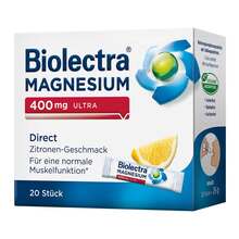 Abbildung: Biolectra Magnesium 400 mg ultra Direct Zitrone 20 St, Pellets PZN 10252151 
