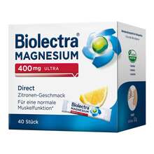 Abbildung: Biolectra Magnesium 400 mg ultra Direct Zitrone 40 St, Pellets PZN 10252168 