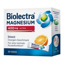 Abbildung: Biolectra Magnesium 400 mg ultra Direct Orange 20 St, Pellets PZN 10252174 