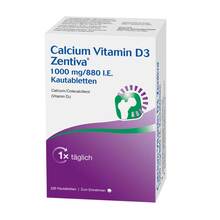 Abbildung: Calcium Vitamin D3 Zentiva 1000 mg / 880 I.E. Kautab 100 St, Kautabletten PZN 10315696 