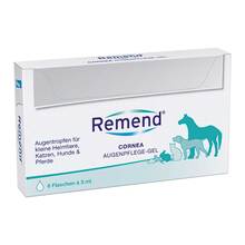 Abbildung: Remend Cornea Augenpflege-Gel für Hund / Katze/Pferd 6X3 ml, Augentropfen PZN 10343882 