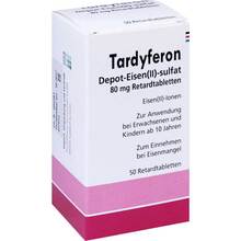 Abbildung: Tardyferon Depot-Eisen(II)-sulfat 80 mg Retardtab. 50 St, Retard-Tabletten PZN 10353432 