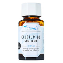 Abbildung: Naturafit Calcium D3 500 / 1000 Kapseln 60 St, Kapseln PZN 10400255 