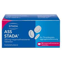 Abbildung: Ass Stada 100 mg magensaftresistente Tabletten 50 St, Tabletten magensaftresistent PZN 10544043 