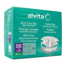 Abbildung: ALVITA All-in-One Inkontinenzhose maxi xl Nacht 20 St PZN 10546094 