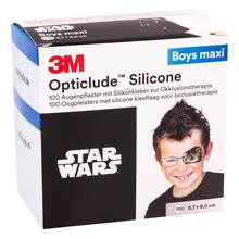 Abbildung: OPTICLUDE Silicone Disney boys maxi 5,7x8 cm 100 St, Pflaster PZN 10547573 