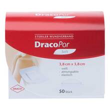 Abbildung: Dracopor Wundverband 3,8x3,8 cm steril 50 St, Pflaster PZN 10713818 