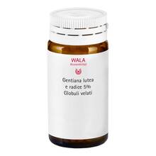 Abbildung: GENTIANA LUTEA 5% Urtinktur Globuli velati 20 g, Globuli PZN 10735702 