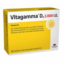 Abbildung: Vitagamma D3 2.000 I.E. Vitamin D3 Nem Tabletten 50 St, Tabletten PZN 10751061 