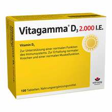 Abbildung: Vitagamma D3 2.000 I.E. Vitamin D3 Nem Tabletten 100 St, Tabletten PZN 10751109 