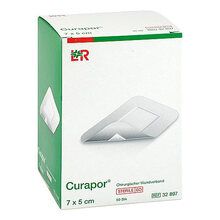 Abbildung: CURAPOR Wundverband steril chirurgisch 5x7 cm 50 St, Pflaster PZN 10757170 