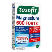 Abbildung: Taxofit Magnesium 600 Forte Depot Tabletten 30 St, Tabletten PZN 10793160 