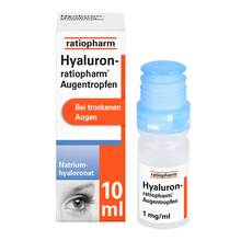 Abbildung: Hyaluron-Ratiopharm Augentropfen 10 ml, Augentropfen PZN 10810214 