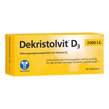 Abbildung: Dekristolvit D3 2000 I.E. Tabletten 60 St, Tabletten PZN 10818523 